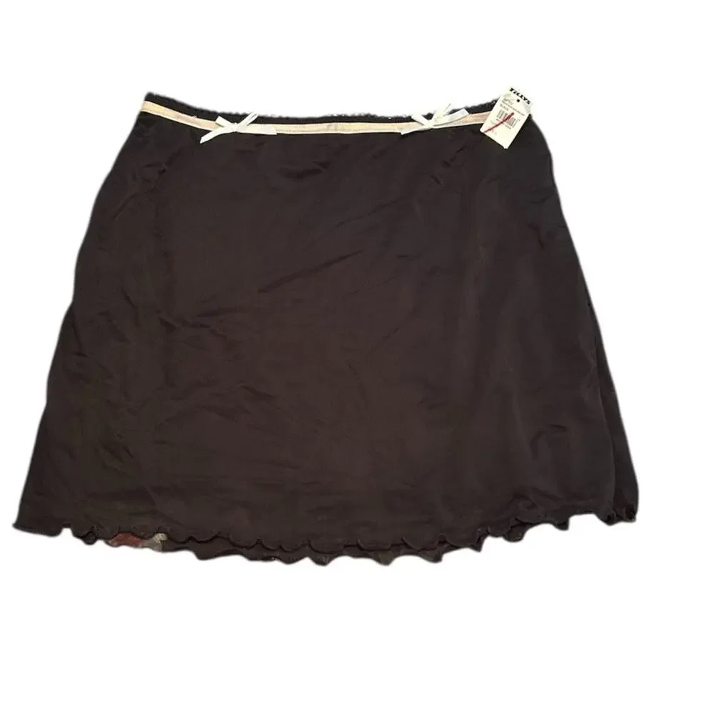 RSQ Black Mesh Mini Skirt‎ Size Large